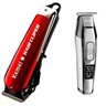 KIT KEMEI BIVOLT - MAQUINA DE CORTE KM-2609 + MAQUINA DE ACABAMENTO KM-5027 - 1