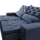 Ver imagem 4 de Sofá Retrátil e Reclinável 2,30m Essence Velusoft Azul Cama Inbox
