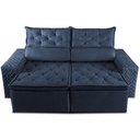 Ver imagem 5 de Sofá Retrátil e Reclinável 2,30m Essence Velusoft Azul Cama Inbox