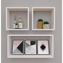 Ver imagem 1 de Kit com 3 Nichos Decoração para Sala Branco Retangular