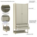 Ver imagem 5 de Guarda Roupa Modulado Closet Industrial 89cm 2 Portas 2 Gavetas 