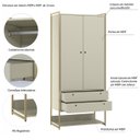 Ver imagem 6 de Guarda Roupa Closet Modulado Industrial 2 Porta 2 Gavetas Olivar