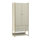 Ver imagem 2 de Guarda Roupa Modulado Closet Industrial 89cm 2 Portas 2 Gavetas Off White Ac