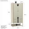 Guarda Roupa Closet Modulado Industrial 2 Porta 2 Gavetas Olivar - 8