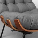 Ver imagem 4 de Poltrona Costela Slim Alta com Puff - Trellis Grafite Abra Cadabra