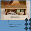 Ver imagem 5 de Armário de Cozinha 6 Portas 1 Gaveta Kit Gênova Bege/Freijó/Soft
