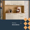 Ver imagem 6 de Armário de Cozinha 6 Portas 1 Gaveta Kit Gênova Bege/Freijó/Soft