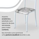 Ver imagem 6 de Conjunto Sala de Jantar Mesa Quadrada 70x70cm Tampo Granito Topázio 4 Cadeiras Paraty Branco/Paraopeba