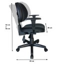 Ver imagem 2 de Cadeira Executiva Back System Lisa com Braços reguláveis Cor Preta