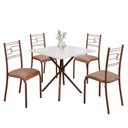 Ver imagem 2 de Conjunto Sala de Jantar Mesa Quadrada 70x70cm Tampo Mdp Off White 4 Cadeiras Paraty