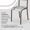 Ver imagem 6 de Conjunto Sala de Jantar Mesa Quadrada 70x70cm Tampo MDP Off White 4 Cadeiras Paraty Marrom/Paraopeba