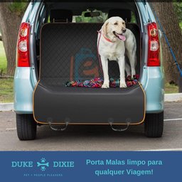 Kit Capa Pet Protetor Banco Traseiro Laranja e Luva Tira Pelo Cão Duke e Dixie - 4