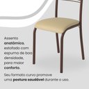 Ver imagem 6 de Conjunto Sala de Jantar Mesa Quadrada 70x70cm Tampo Mdp Off White 4 Cadeiras Paraty