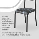 Ver imagem 6 de Conjunto Sala de Jantar Mesa Quadrada 70x70cm Tampo Mdp Off White 4 Cadeiras Paraty