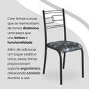 Ver imagem 7 de Conjunto Sala de Jantar Mesa Quadrada 70x70cm Tampo Mdp Off White 4 Cadeiras Paraty