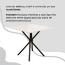 Ver mais imagens de Conjunto Sala de Jantar Mesa Quadrada 70x70cm Tampo Mdp Off White 4 Cadeiras Paraty