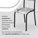 Ver imagem 6 de Conjunto Sala de Jantar Mesa Quadrada 70x70cm Tampo Mdp Off White 4 Cadeiras Paraty