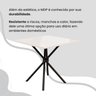 Conjunto Sala de Jantar Mesa Quadrada 70x70cm Tampo Mdp Off White 4 Cadeiras Paraty - 8