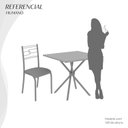 Ver imagem 5 de Conjunto Sala de Jantar Mesa Quadrada 70x70cm Tampo MDP Off White 4 Cadeiras Paraty Preto/Creme/Fosco