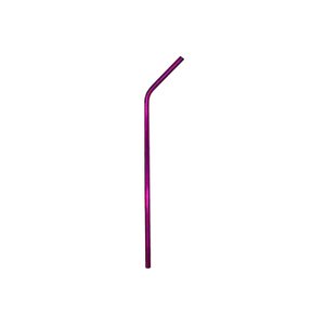 Canudo de Inox Curvo 6mm:roxo