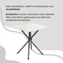 Ver mais imagens de Conjunto Sala de Jantar Mesa Quadrada 70x70cm Tampo Mdp Off White 4 Cadeiras Paraty