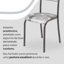 Ver imagem 6 de Conjunto Sala de Jantar Mesa Quadrada 70x70cm Tampo MDP Off White 4 Cadeiras Paraty Prata/Paraopeba/Mart