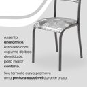 Ver imagem 6 de Conjunto Sala de Jantar Mesa Quadrada 70x70cm Tampo Mdp Off White 4 Cadeiras Paraty