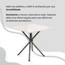 Ver mais imagens de Conjunto Sala de Jantar Mesa Quadrada 70x70cm Tampo MDP Off White 4 Cadeiras Paraty Prata/Creme/Mart