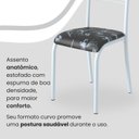 Ver imagem 6 de Conjunto Sala de Jantar Mesa Quadrada 70x70cm Tampo Mdp Off White 4 Cadeiras Paraty