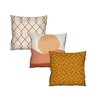 Kit C/ 3 Capas de Almofadas Estampadas Decorativas para Sofá 100% Algodão - 45x45cm - 1