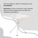 Ver mais imagens de Conjunto Sala de Jantar Mesa Quadrada 70x70cm Tampo MDP Off White 4 Cadeiras Paraty Branco/Paraopeba