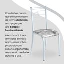 Ver imagem 7 de Conjunto Sala de Jantar Mesa Quadrada 70x70cm Tampo Mdp Off White 4 Cadeiras Paraty