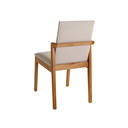 Ver imagem 3 de Cadeira Olimpo Treo Made Móveis Madeira Maciça Cores Neutras Revestida com Tecido Linho para Sala de