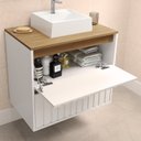 Ver imagem 6 de Conjunto de Banheiro com Cuba e Espelho 70cm Toronto Branco Yescasa