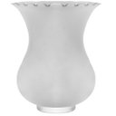 Ver imagem 1 de Cupula Manga Babada Baixa Vidro Liso Fosca para Lampião