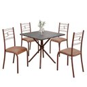 Ver imagem 2 de Conjunto Sala de Jantar Mesa Quadrada 75x75cm Tampo Mdp Ardósia Indiana 4 Cadeiras Paraty