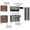 Ver imagem 5 de Armário de Cozinha Completa 293cm Rustic/Cinza Emilly Madesa 01