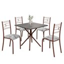 Ver imagem 2 de Conjunto Sala de Jantar Mesa Quadrada 75x75cm Tampo Mdp Ardósia Indiana 4 Cadeiras Paraty