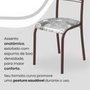 Ver imagem 6 de Conjunto Sala de Jantar Mesa Quadrada 75x75cm Tampo Mdp Ardósia Indiana 4 Cadeiras Paraty