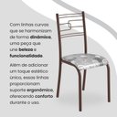 Ver imagem 7 de Conjunto Sala de Jantar Mesa Quadrada 75x75cm Tampo Mdp Ardósia Indiana 4 Cadeiras Paraty