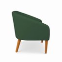 Ver imagem 5 de Poltrona Sala Decorativa Stella Pé Madeira Trapézio Castanho Veludo D03 - D’Rossi