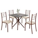 Ver imagem 2 de Conjunto Sala de Jantar Mesa Quadrada 75x75cm Tampo Mdp Ardósia Indiana 4 Cadeiras Paraty