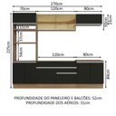 Ver mais imagens de Cozinha Completa 270010 com Armário e Balcão Rustic/preto