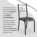 Ver imagem 7 de Conjunto Sala de Jantar Mesa Quadrada 75x75cm Tampo Mdp Ardósia Indiana 4 Cadeiras Paraty