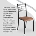 Ver imagem 7 de Conjunto Sala de Jantar Mesa Quadrada 75x75cm Tampo Mdp Ardósia Indiana 4 Cadeiras Paraty