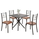 Ver imagem 2 de Conjunto Sala de Jantar Mesa Quadrada 75x75cm Tampo Mdp Ardósia Indiana 4 Cadeiras Paraty