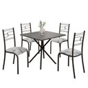 Ver imagem 2 de Conjunto Sala de Jantar Mesa Quadrada 75x75cm Tampo Mdp Ardósia Indiana 4 Cadeiras Paraty