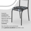 Ver imagem 6 de Conjunto Sala de Jantar Mesa Quadrada 75x75cm Tampo Mdp Ardósia Indiana 4 Cadeiras Paraty