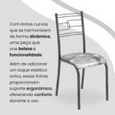 Ver imagem 7 de Conjunto Sala de Jantar Mesa Quadrada 75x75cm Tampo Mdp Ardósia Indiana 4 Cadeiras Paraty