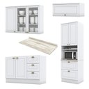 Ver imagem 3 de Cozinha Completa Americana 4 Peças com Torre Quente 1 Forno e Aéreo Vidro Branco - Móveis Henn